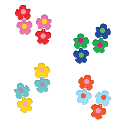 Crafty Cuts Laser © Etched Double Poppy Heads -  2 Pair set