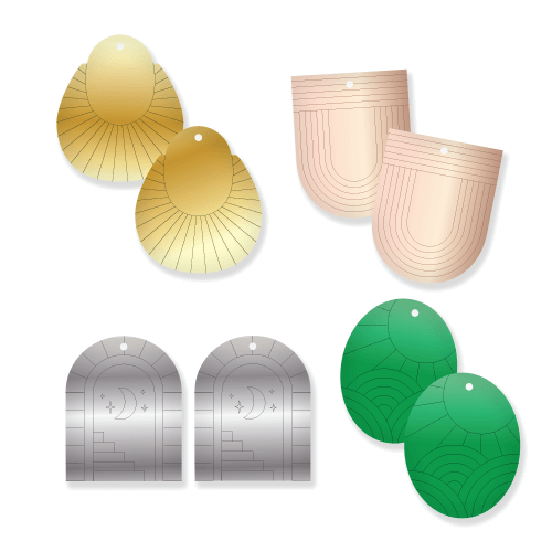 Crafty Cuts Laser © Etched Fine Lines - 4 designs