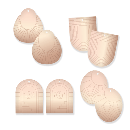 Crafty Cuts Laser © Etched Fine Lines - 4 designs