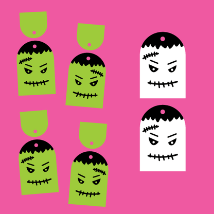 Crafty Cuts Laser Etched: Ghoul and the Gang! 3 pair Set - 3 designs