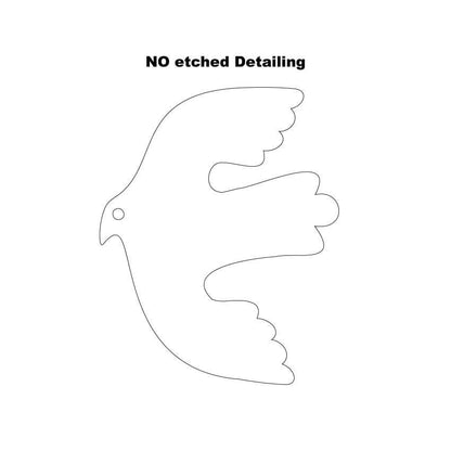 Crafty Cuts Laser ©  Etched Modern Dove - Two Sizes