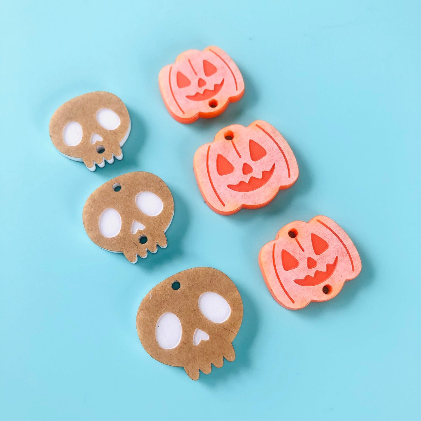 Crafty Cuts Laser Etched Spooky Totem - Block Colour - 3 Pair Set