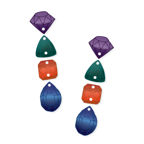 Crafty Cuts Laser © Fake it till you make it - 4 pair Set  - Mirror