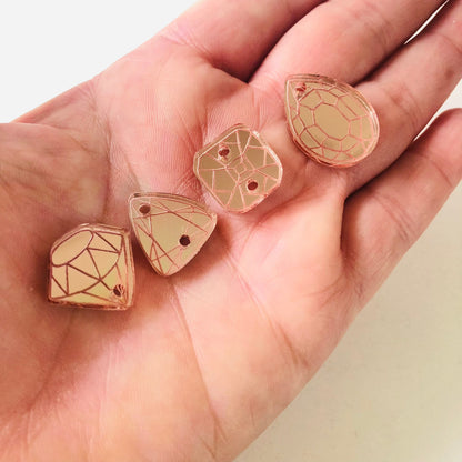 Crafty Cuts Laser © Fake it till you make it - 4 pair Set  - Mirror