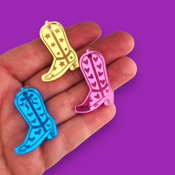 Crafty Cuts Laser  Fancy Boot Charms - 3 pair set - 3 designs