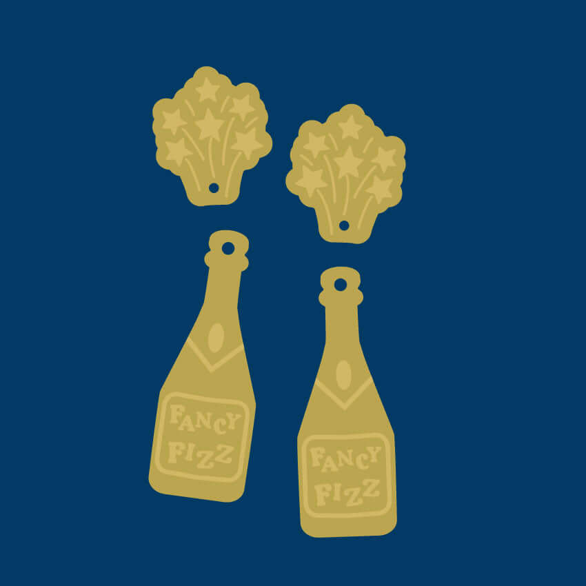 Crafty Cuts Laser © Fancy Fizz Set  - 3 Pairs