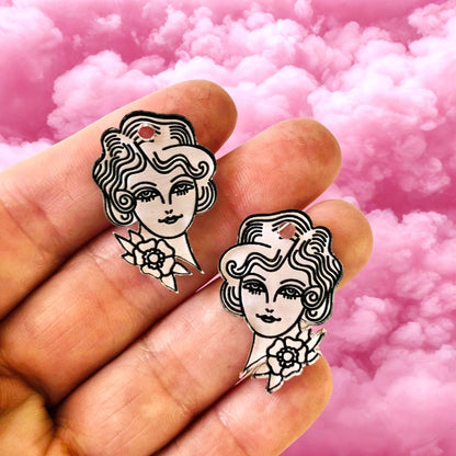 Crafty Cuts Laser Fancy Lady Huggie Charms - 2 designs