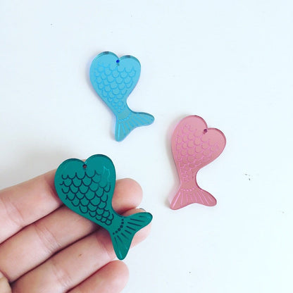 Crafty Cuts Laser © Fantasia - Mer-mazing Tails  Charms - 4 pairs