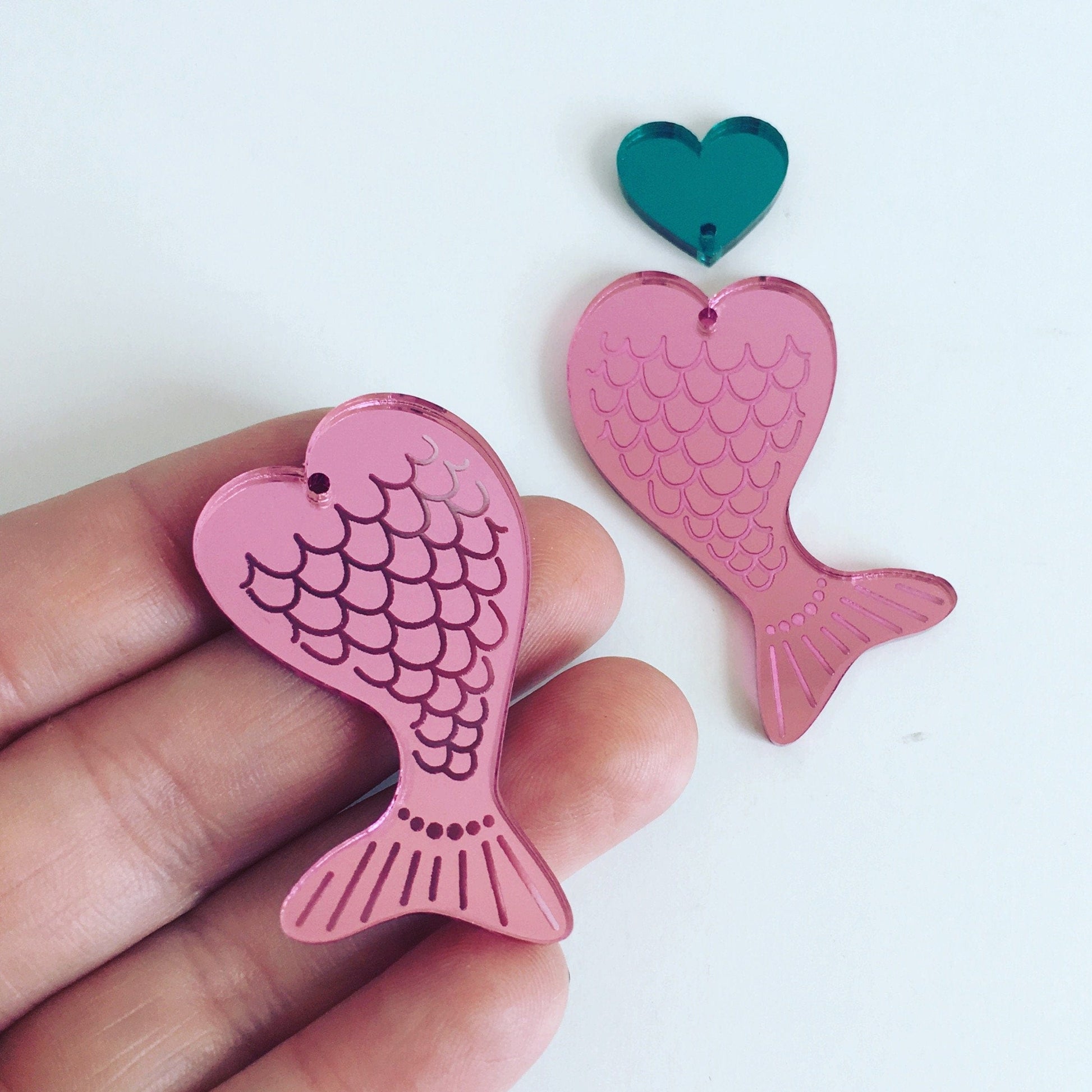 Crafty Cuts Laser © Fantasia - Mer-mazing Tails  Charms - 4 pairs