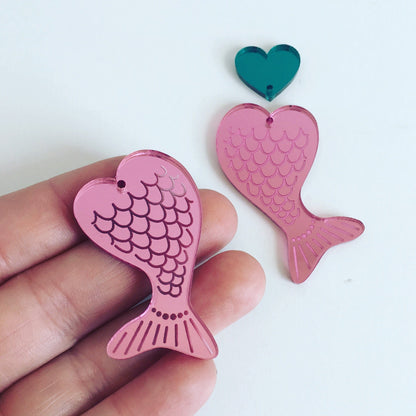 Crafty Cuts Laser © Fantasia - Mer-mazing Tails  Charms - 4 pairs