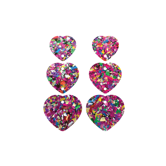 Crafty Cuts Laser FAVES_glitz Premium Glitz:  Heart to Heart  - 2 pair Set