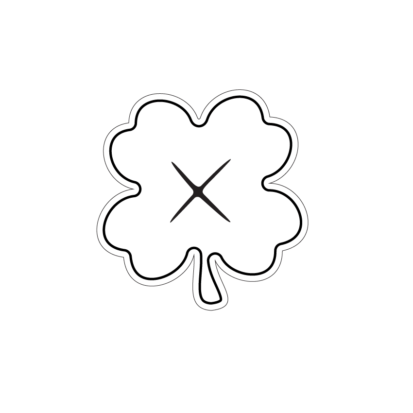 Crafty Cuts Laser Feeling Lucky - 30mm Clover. - 5 pair set