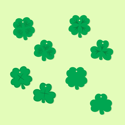 Crafty Cuts Laser Feeling Lucky - 30mm Clover. - 5 pair set