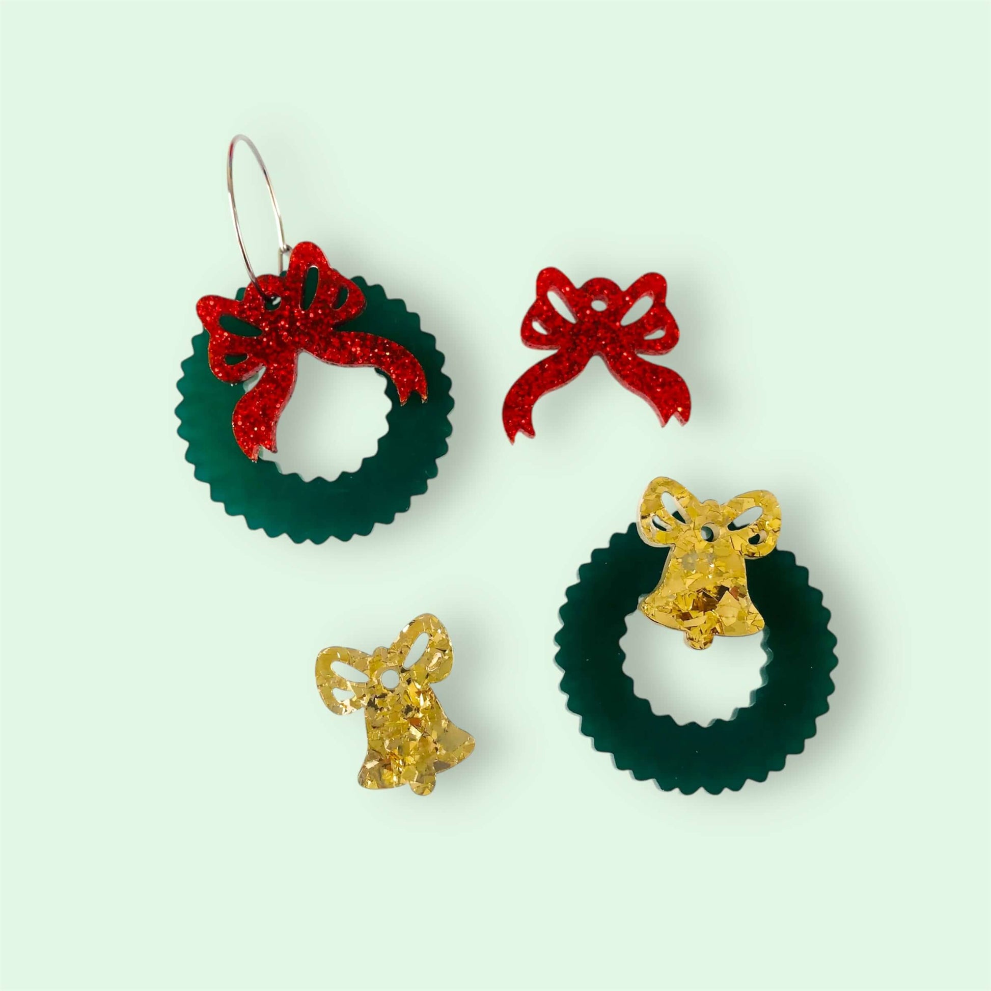 Crafty Cuts Laser  Festive Wreath Stacker - 3 Pair Set