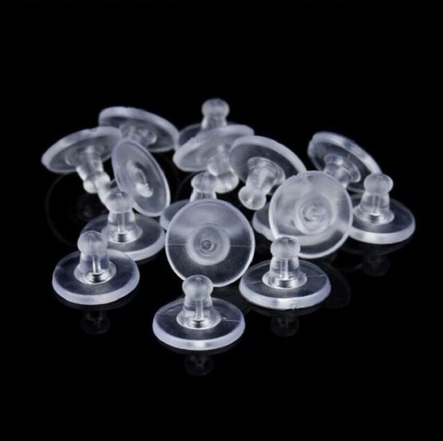 Crafty Cuts Laser  Findings Silcone Earring Back Stoppers - 10mm
