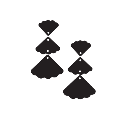 Crafty Cuts Laser © Flamenco Fan Totem - 3 Pair Set