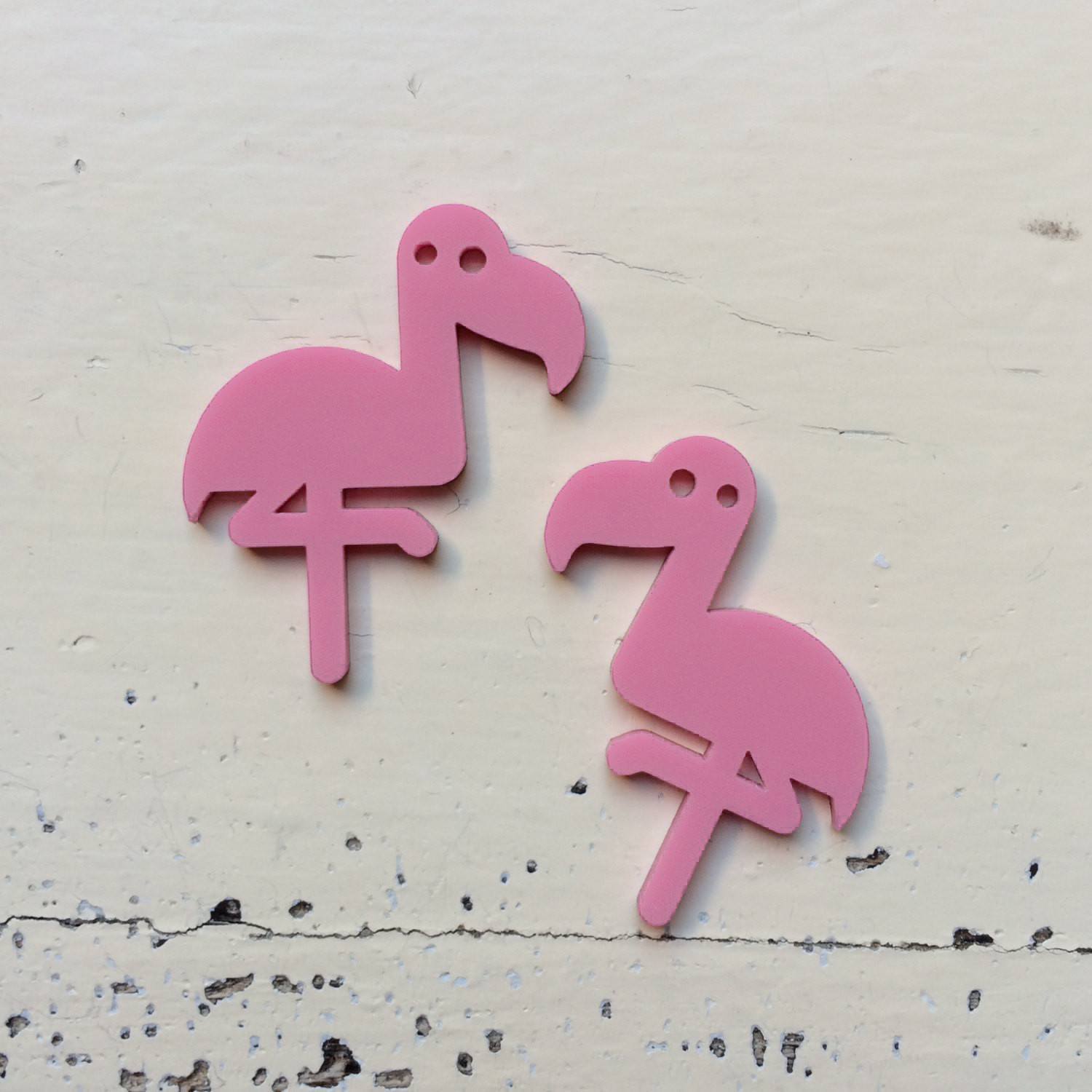 Crafty Cuts Laser Flamingo Fancies Dangles -  2 Pair
