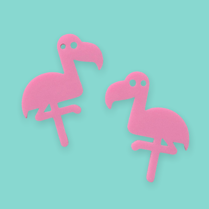 Crafty Cuts Laser Flamingo Fancies Dangles -  2 Pair
