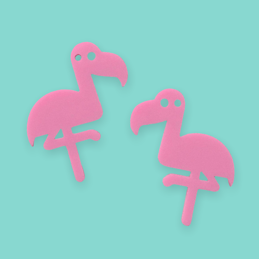 Crafty Cuts Laser Flamingo Fancies Dangles -  2 Pair