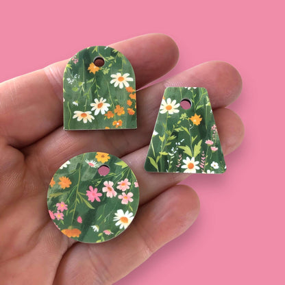 Crafty Cuts Laser  Flip Its - Double Sided Charms - Meadow - ONE PAIR