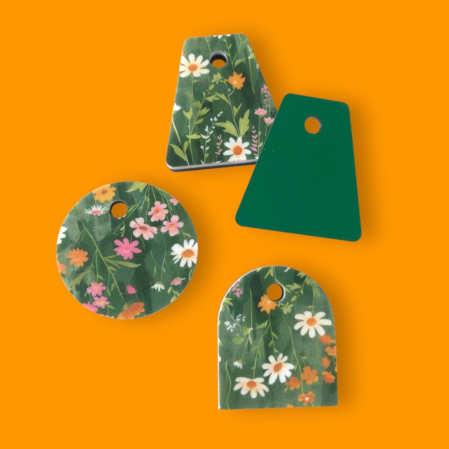 Crafty Cuts Laser  Flip Its - Double Sided Charms - Meadow - ONE PAIR