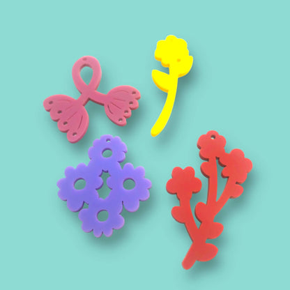 Crafty Cuts Laser © Flower Show - 4 Designs - Two Pair Set
