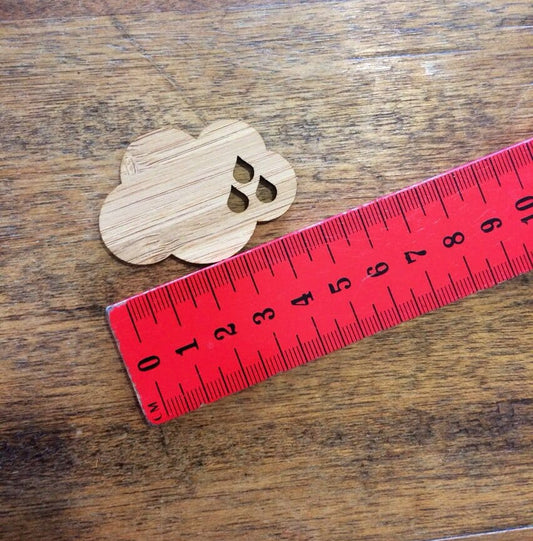 Crafty Cuts Laser Fluffy Rain Cloud Cabochon - One Pair