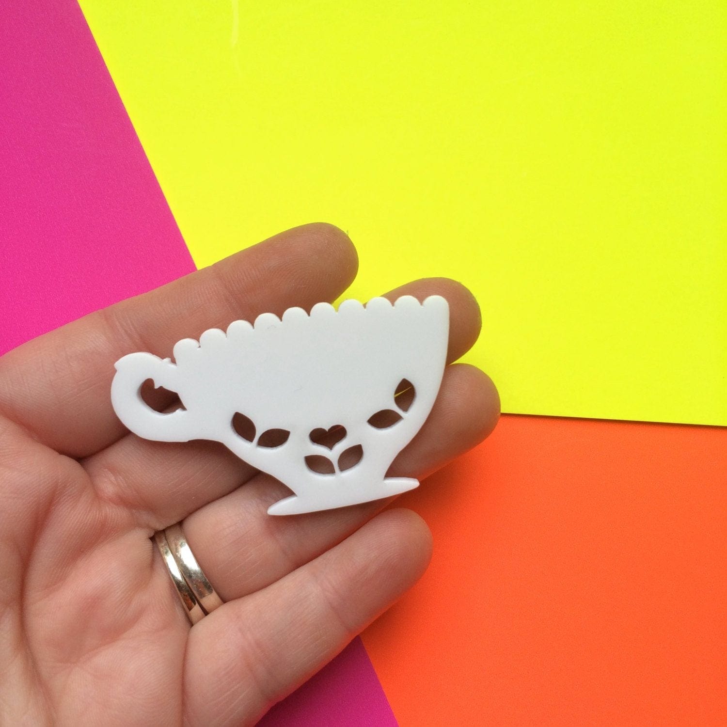 Crafty Cuts Laser Folk Teacup One Pair