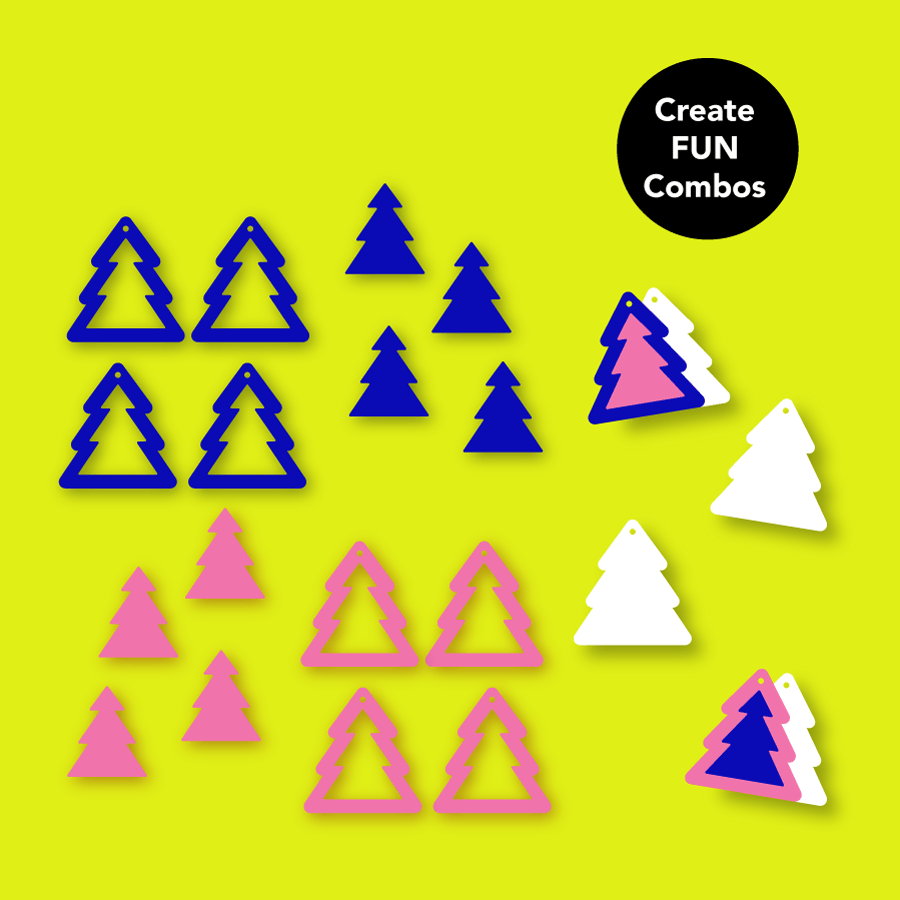 Crafty Cuts Laser Forest Duo Inlay - Mixed Colour Set