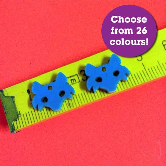 Crafty Cuts Laser Fox Face Charms - 5 Pairs