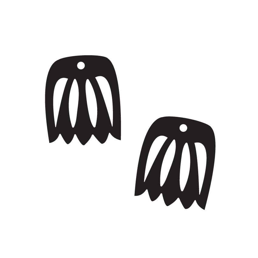 Crafty Cuts Laser  Garden Party  Huggie Hoop Charms - 3 designs