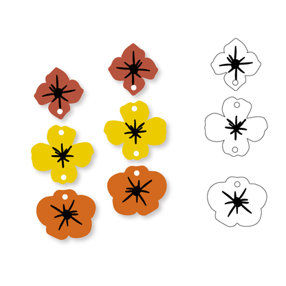 Crafty Cuts Laser Garden Variety - Totem - 3 Pair Set