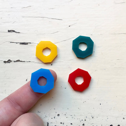 Crafty Cuts Laser Geo Donut Cabochons - 5 Pairs