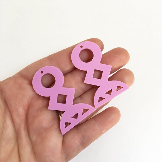 Crafty Cuts Laser © GEOMETRICA Charms - 2 PAIR