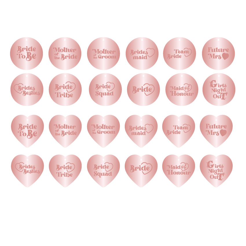Crafty Cuts Laser Gettin Hitched - Batchelorette  Party Charms