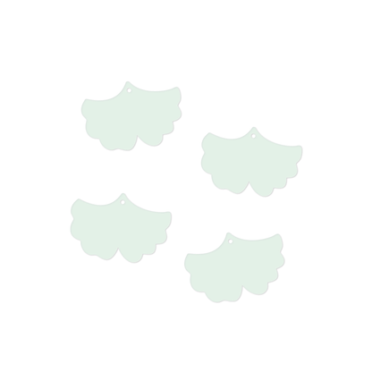 Crafty Cuts Laser Ginko Leaf Charms - 2 Pair