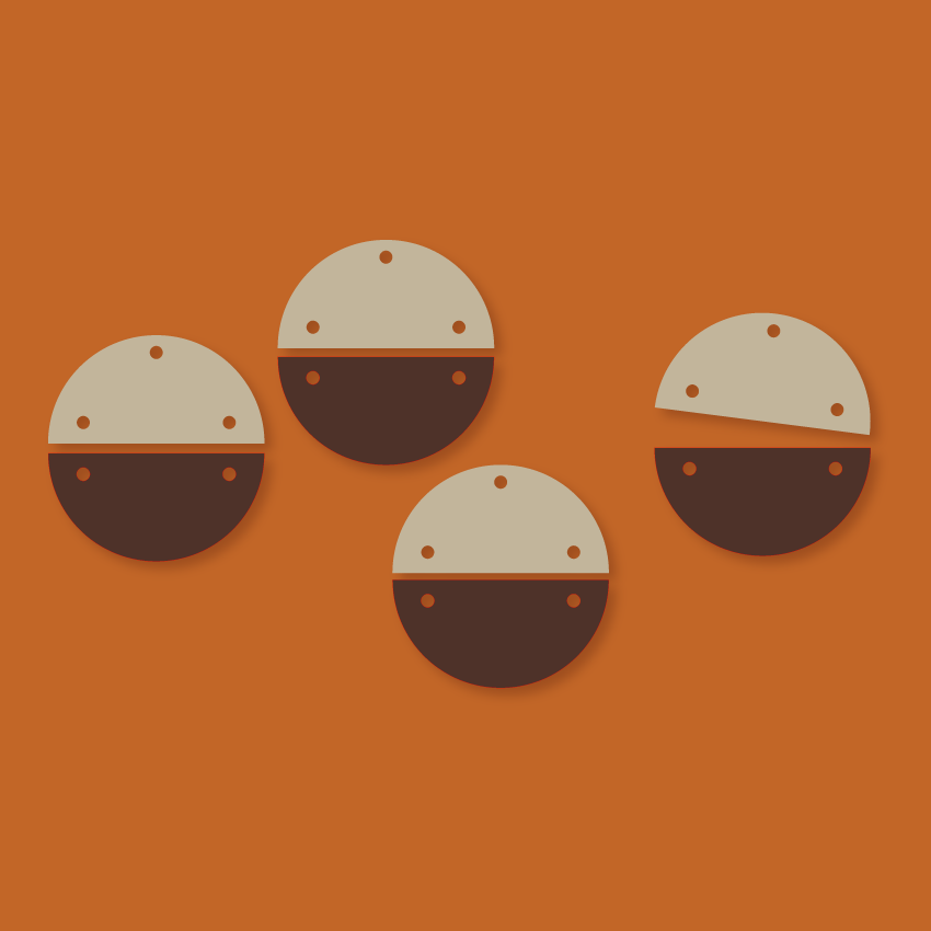 Crafty Cuts Laser Half Moon Splits Duo  - Mixed Colour Set