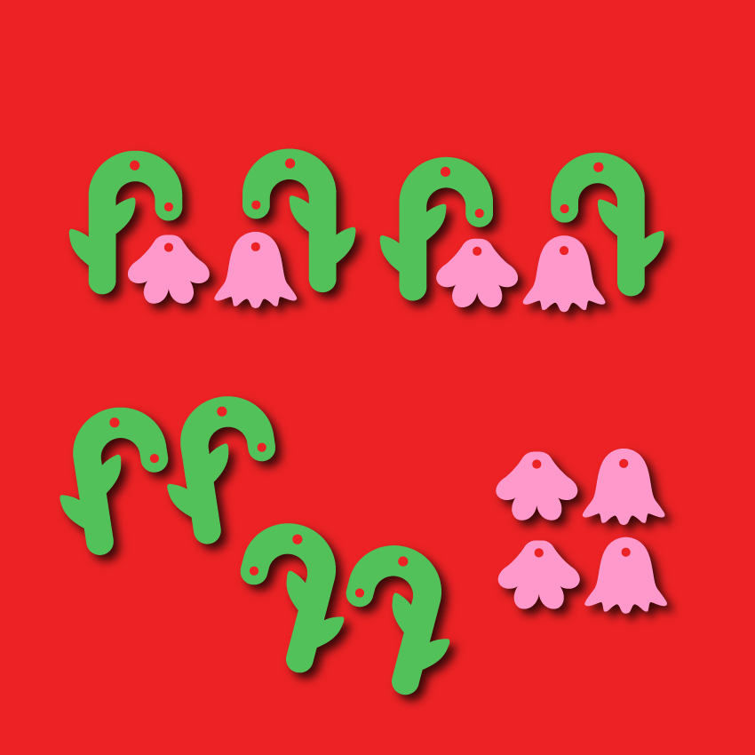 Crafty Cuts Laser  Hanging Garden Duo  - 4 pair set