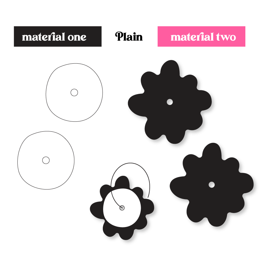 Crafty Cuts Laser © Happy Flower Stackers - 2 pair set