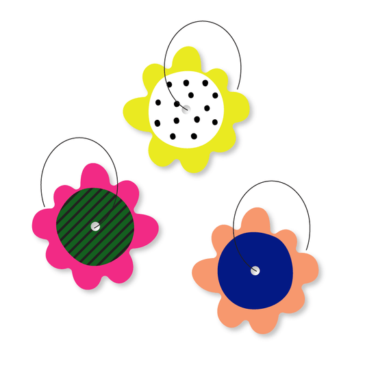 Crafty Cuts Laser © Happy Flower Stackers - 2 pair set
