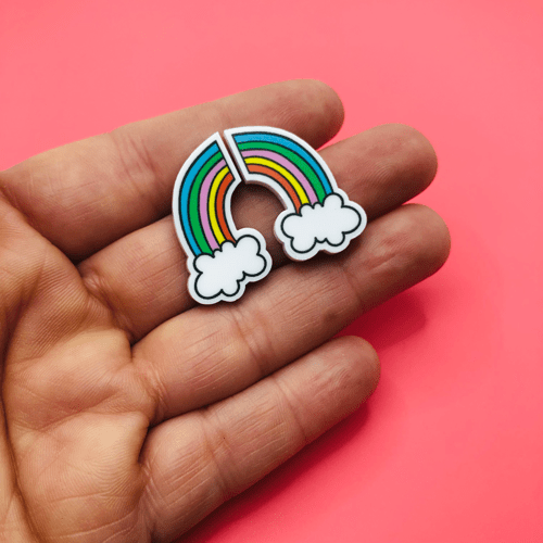 Crafty Cuts Laser © Happy Sky Rainbow  Cabochons - 6 pair set