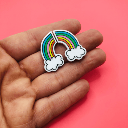 Crafty Cuts Laser © Happy Sky Rainbow  Cabochons - 6 pair set