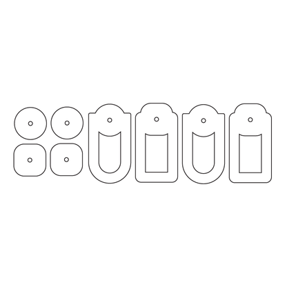 Crafty Cuts Laser © Hello Hollow Classics - 4 pair Set