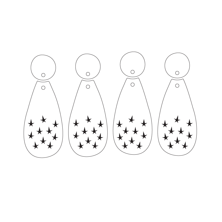 Crafty Cuts Laser © Juggler Drops - 2 pair Set