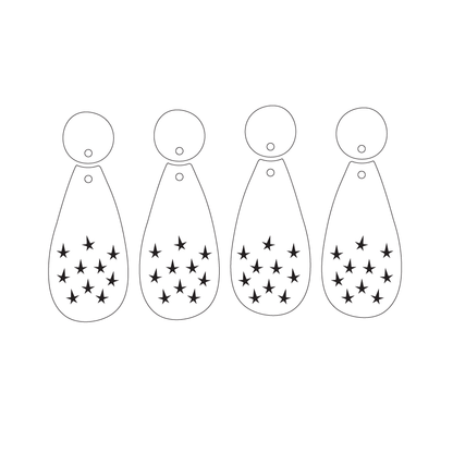 Crafty Cuts Laser © Juggler Drops - 2 pair Set