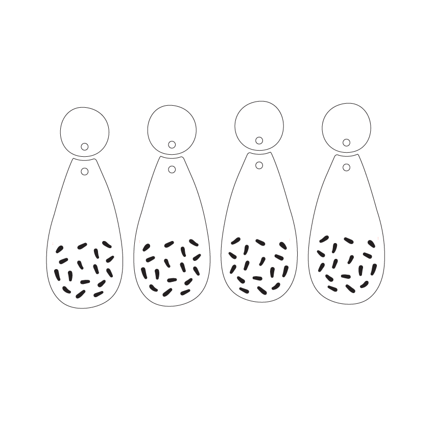 Crafty Cuts Laser © Juggler Drops - 2 pair Set