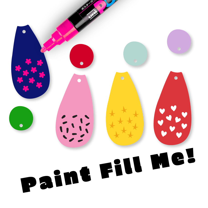 Crafty Cuts Laser © Juggler Drops - 2 pair Set