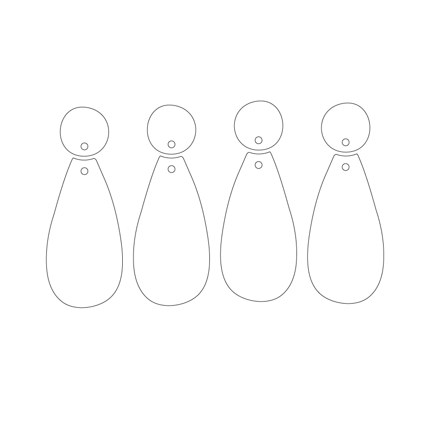 Crafty Cuts Laser © Juggler Drops - 2 pair Set