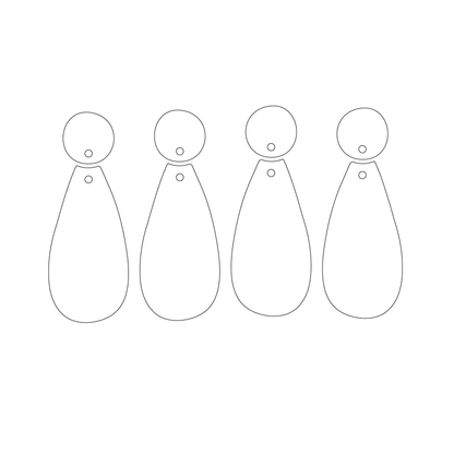 Crafty Cuts Laser © Juggler Drops - 2 pair Set