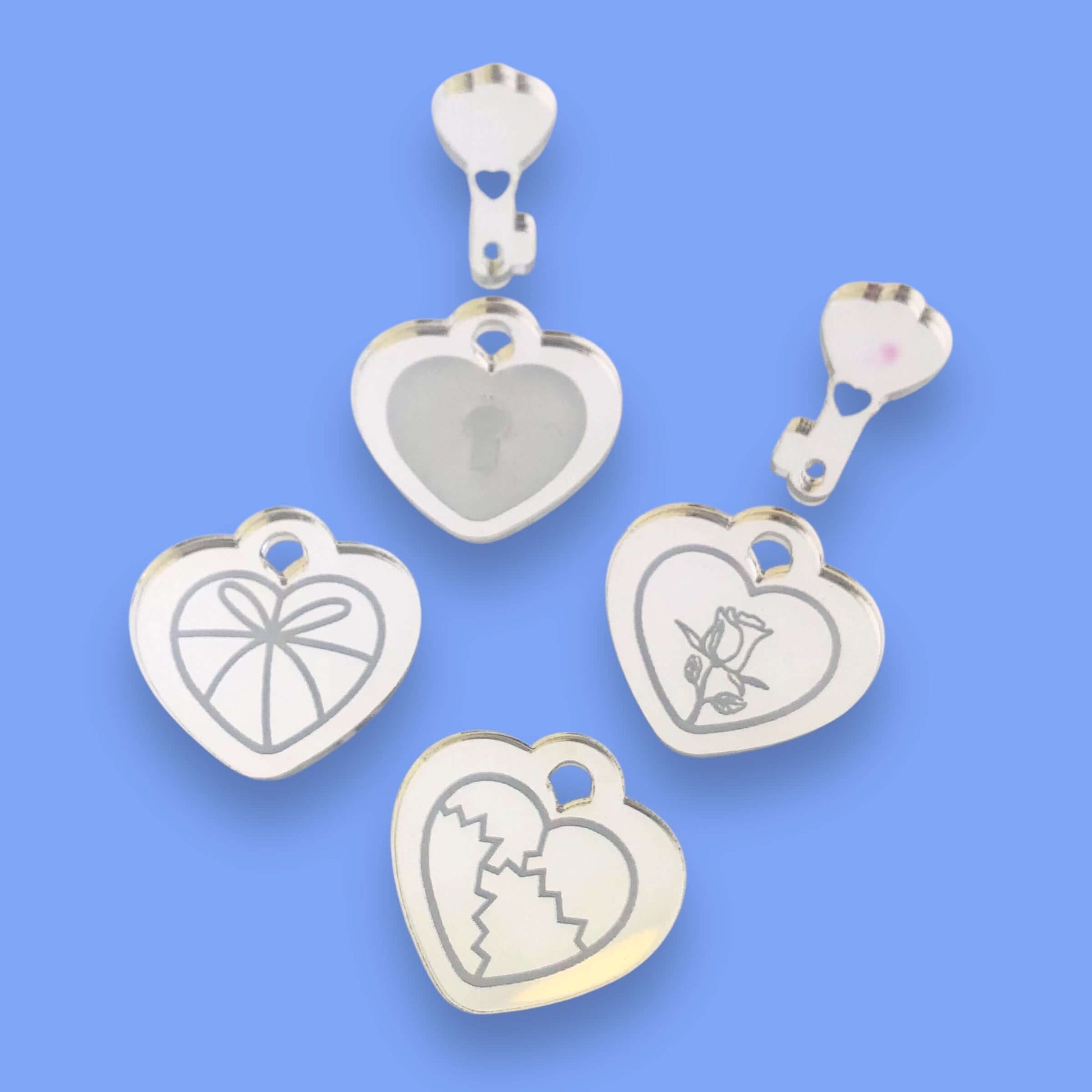 Crafty Cuts Laser Keeping Secrets Locket and Key - 3 pair set